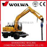 Wolwa Wheeled Excavator Spiral Drilling Machine With CE Certification for Sale thumbnail-2