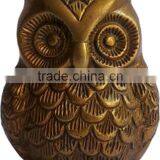 brass owl sculpture