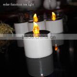 Solar Power Rechargeable LED Tealight Candle Flameless,Amber Yellow Light,Perfect Table Top Decoration For Home,Restaur thumbnail-6