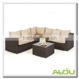 Audu Brown Rattan Garden Sofa