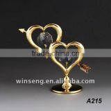 24k gold plated valentine heart for gifts