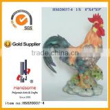 new fashion painting rooster garden statue yard deco art resin