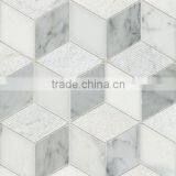 High Quality Cubed Marble Mosaic Tiles For Bathroom/Flooring/Wall Etc & Mosaic Tiles On Sale With Low Price