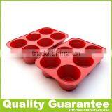 6 Holes Round Silicone Muffin Pan Easy Cake Mold Silicone Cookie Pan thumbnail-3