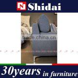 Contemporary Light Navy Fabric Upholstery Sofa And Loveseat Set G183-RE thumbnail-5