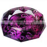 Octagonal Printing Crystal Ashtray thumbnail-1