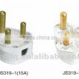 3 Pin Power Cord Rubber Waterproof Plug thumbnail-1