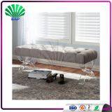 Luxury Bedroom Furniture Soft Cover Clear Lucite Bench Plexiglass Sex Sofa Chair With Acrylic Legs thumbnail-2