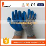 DDSAFETY 2017 Blue Latex Crinkle Coated Cut Resistance Glove