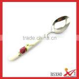 High Quality Ceramic Long Handle Soup Spoon thumbnail-1