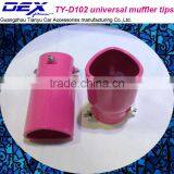 Small Beauty Heart-shaped Universal Muffler Tips in Pink Exhaust thumbnail-2