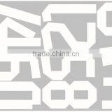 High Quality White Vinyl Cut -out Transfer Number