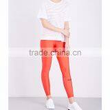 Customized Wholesale Lady's Apparel Simple Short Sleeves Round Neck Print Cotton-blend Jersey T-shirt(DQM009T) thumbnail-2