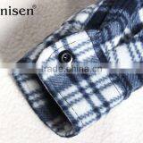 Garment Stock Lot Chinese Supplier Men Fleece Plaids Jacket With Hood thumbnail-5