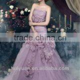 Purple Chiffon Backless Evening Dress 2013 thumbnail-1
