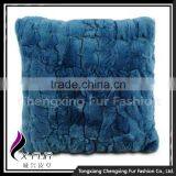 CX-D-22B Wholesale Price Cheap And Fine Genuine Rabbit Fur Pillow Case Cushion Cover thumbnail-2