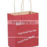Kraft Paper Bags With Paper Handles With 100% Solid Color Printing thumbnail-1