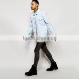 Light Bule Plain Denim Classic Mens Jacket Wholesale Cheap Price thumbnail-4