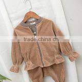 YE5206 Girls Jacket Corduroy Flying Sleeves 2017 Autumn Children Coat thumbnail-2