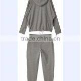Wholesale Fashion Leisure Clothing Set Sports Wear Hoodies With Zippers for Women thumbnail-3