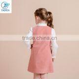 2017 Girls Casual Frock Designs For Party Kids Clothes Of 2pcs Set Including Sleeveless Dress And Shirt thumbnail-4