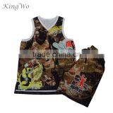 Mens New Dry Fit Polyester Sublimation Basketball Jersey Uniform Design thumbnail-1