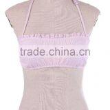 Monogrammed Seersucker Bandeau Swim Top thumbnail-4