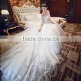 High Quality Heavy Beaded Ball Gown Wedding Dress thumbnail-3