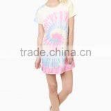 Hot Selling Tie Dye T-shirt Dress Design Beach Dress for Woman 2015 thumbnail-3