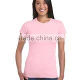 Wholesale Good Quality Pure Cotton Bulk Women Round Neck Plain t Shirt thumbnail-4