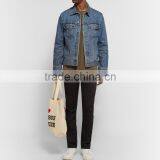 High Quality Endurable Mens Lapel Shawl Collared Button Closured Men's Denim Jeans Jacket With Two Chest Pockets thumbnail-4