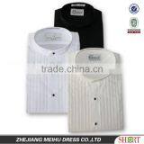 Mandarin Style Tuxedo Shirt for Men With 1/2'' *6 Pleats thumbnail-1