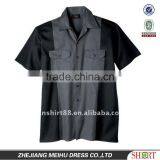 Mens Two-tone Short Sleeve Relaxed Fit Work Shirt thumbnail-1