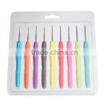 Wholesale Size 13.5cm Small Size TPR 0.5-2.50mm Aluminum Crochet Hook Set thumbnail-2