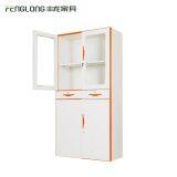 2 Tier Cardboard Storage Locker Metal Furniture/combination Storage Cabinet Glass Door thumbnail-5
