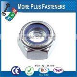 Made in Taiwan Prevailing Torque Type Hexagon Nut Plastic Insert DIN 985 thumbnail-1