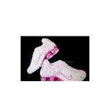 Wholesale Nike Shox R4 Cartoon Womens White-Pink,take Paypal thumbnail-1