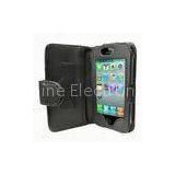 Wallet Leather Flip Case Cover Holster for Apple iPhone 4 4S