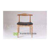 Natural Upholstered Dining Room Chairs , Kitchen Hans Wegner Elbow Chair thumbnail-1