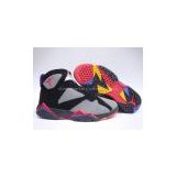 Colorful Mens Black Basketball Shoes Vii Jordan Black & Grey & Red & Purple
