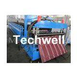 Chain Drive Tile Roll Forming Machine With Hydraulic Pressing Cutting Devices