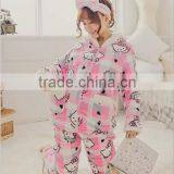 Best Selling Cartoon Pattern Printed Women Sleepwear Fleece Winter thumbnail-2