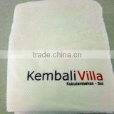 Small MOQ luxury soft hotel towels custom logo embroidered