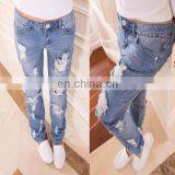 Wholesale New Collection Women Fashion Slim Fit Ripped Denim Jeans