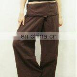Wholesale 50%linen 50%cotton Loose Fitted Yoga Printed Thai Pants thumbnail-1