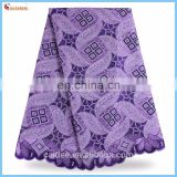 plain purple wholesale swiss voile lace fabric LS1573042