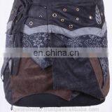Bohemian Gunmetal Shade Side Lace Printed Mini Gypsy Skirt HHCS 133 A