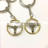 2017 Factory Price OEM Custom Design Double Plating Gold Silver METAL KEY RING Keychain