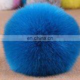 White Fur Fluffy Ball Key Chain Fur Pom Keychain Rabbit Fur Ball Keychain for Women Bags thumbnail-3