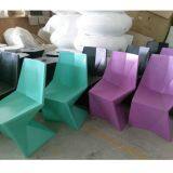 Fiberglass Diamond-shaped Back-rest Chair Dinning Chair thumbnail-3